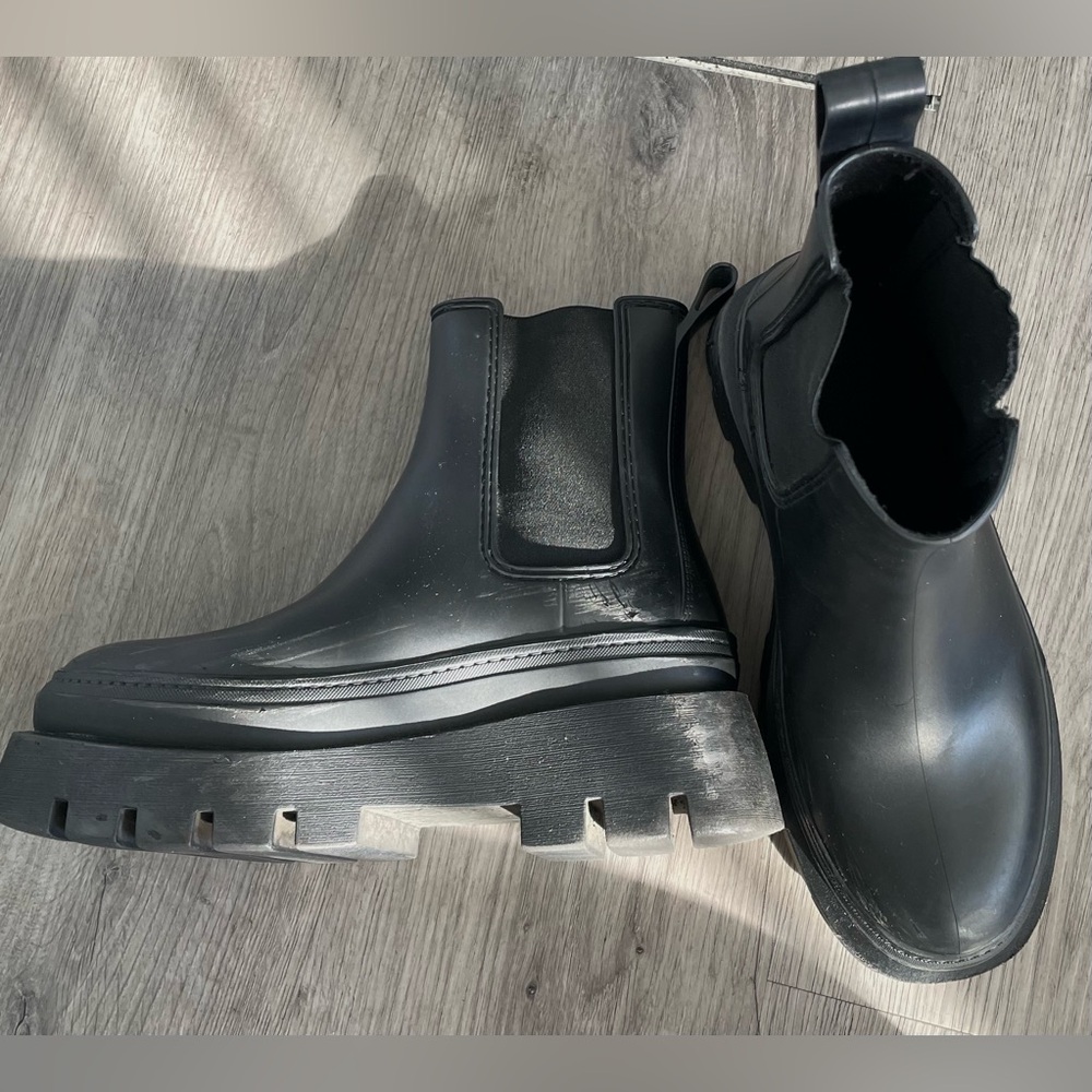 Platform Black Ankle Boots size 7